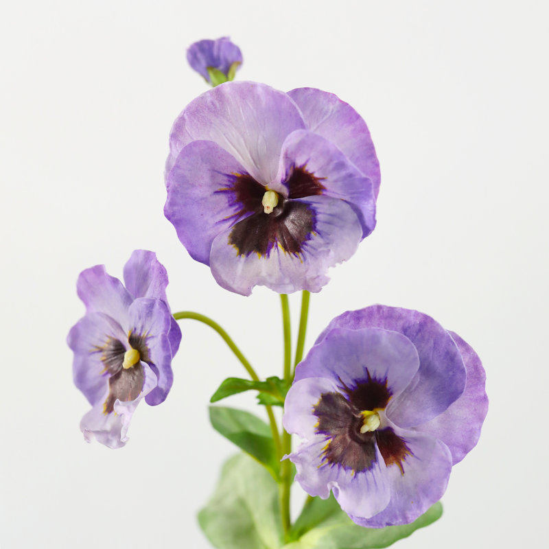 Silk Pansy Faux Floral, Purple