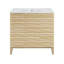 Meuble-lavabo autoportant Cascade en chêne naturel de 36 po avec plateau d'évier-98796177