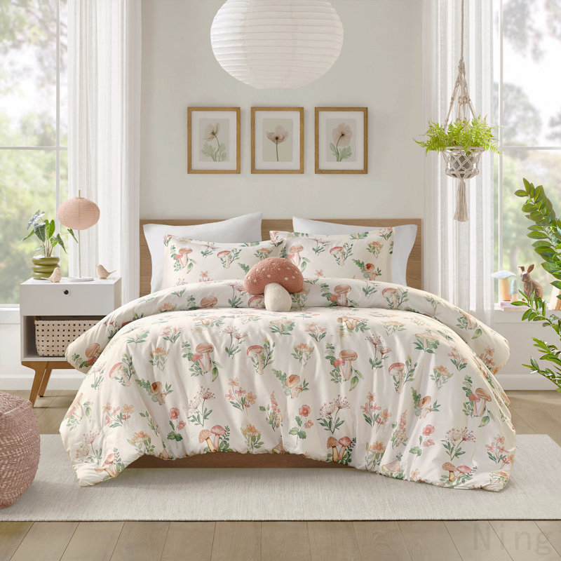 Mushroom Garden Comforter Set Twin/Twin XL