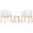  3 Pieces Patio Bistro Set Outdoor PE Wicker Conversation Furniture Set