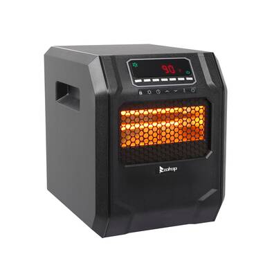 BLACK+DECKER Up to 1500-Watt Infrared Quartz Tower Indoor Electric Space  Heater with Thermostat at