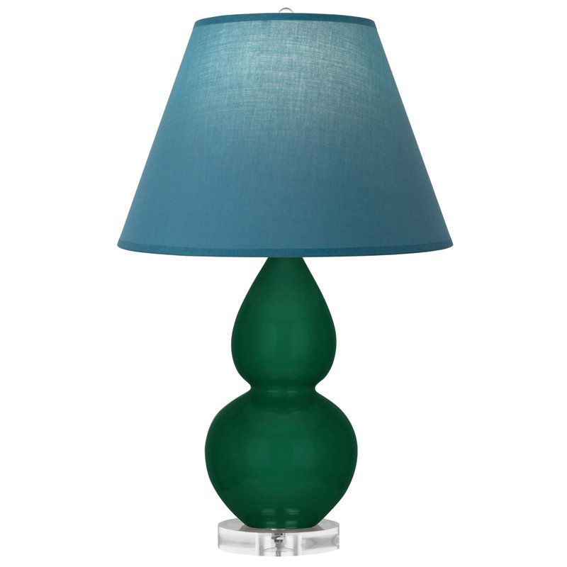 Petite lampe d'appoint à double gourde, Jungle, Bleu vif / gris