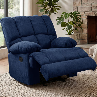 Batholo 42.9" Wide Modern Manual Glider Upholstered Recliner