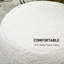 Round Ottoman, Teddy Fleece Fabric Upholstered Foot Stool With Padded Seat