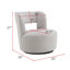 Fauteuil demi-tonneau pivotant en tissu Teddy-1660055780