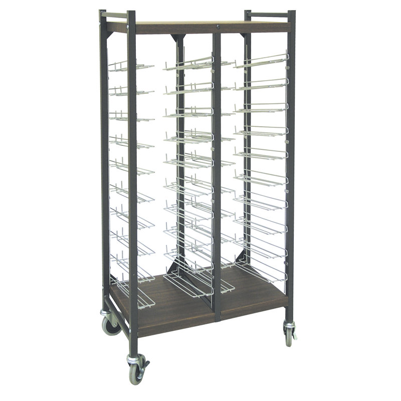 53.38'' H x 27.5'' W File Cart with Wheels, Woodgrain