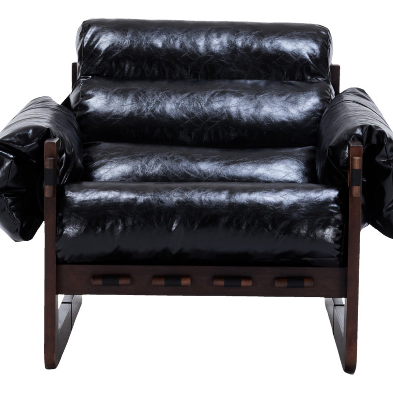 Chaise décorative médiévale moderne pour petits appartements, avec housse de coussin de siège amovible, assise en forme de nuage, sans métal, bureau rétro noir antique, assemblage rapide et structure en bois d'hévéa,