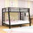Metal Bunk Bed With Ladder And Guardrails-541667403-541667406