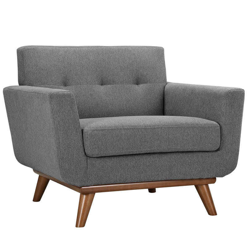 Modway Engage 3 Piece Living Room Set, Gray Performance Velvet