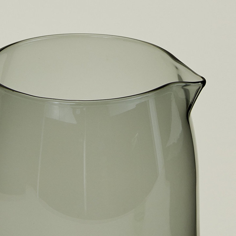 52oz Smoke Glass Pitcher with Retro Flair