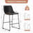 Counter Height Barstools With Leather Back, Matel Bar High Table Stool Chairs For Kitchen, Set Of 2 26 Inch-478647709-495771743