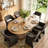 6- Person Dining Table Sets With Extendabe Oval Table & 6 Upholstered Waterproof Dining Chairs-571352125
