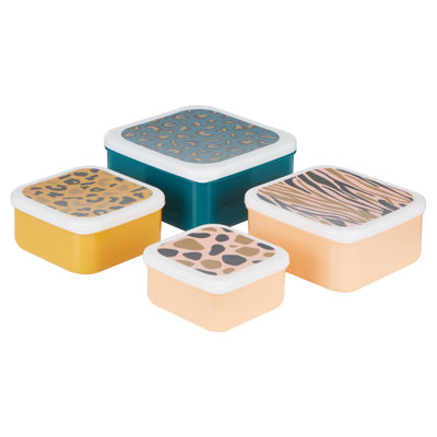 Anyeline Plastic Food Storage Container - Set of 4 Containers and 4 Lids