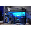 Lit mezzanine avec deux commodes de rangement, bureau et bande lumineuse-1114717361-1114717374