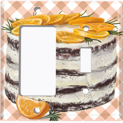 Patterned 2 - Gang Standard Combination Wall Plate