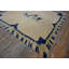 Tapis bleu antique en laine noué à la main