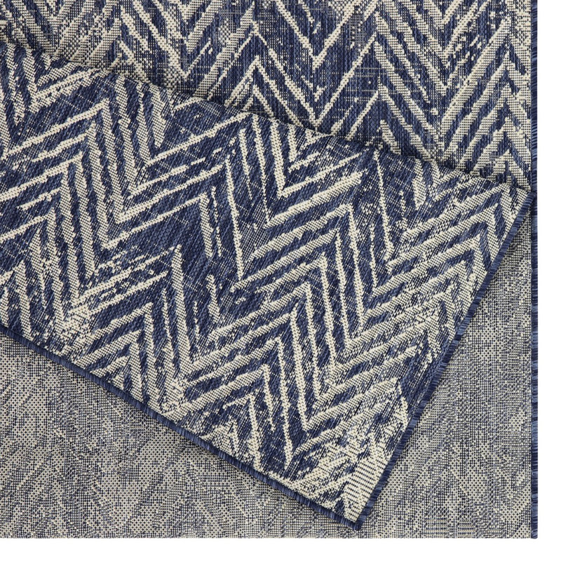7 Ft. 10 In. X 3 Blue Stain- Area Rug - Polypropylene, For Indoor & Outdoor Stain , Polypropylene, Rectangle 7'9" x 10'1"