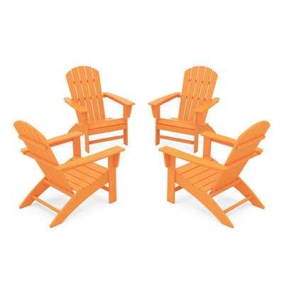 POLYWOOD Nautical Adirondack Conversation Set