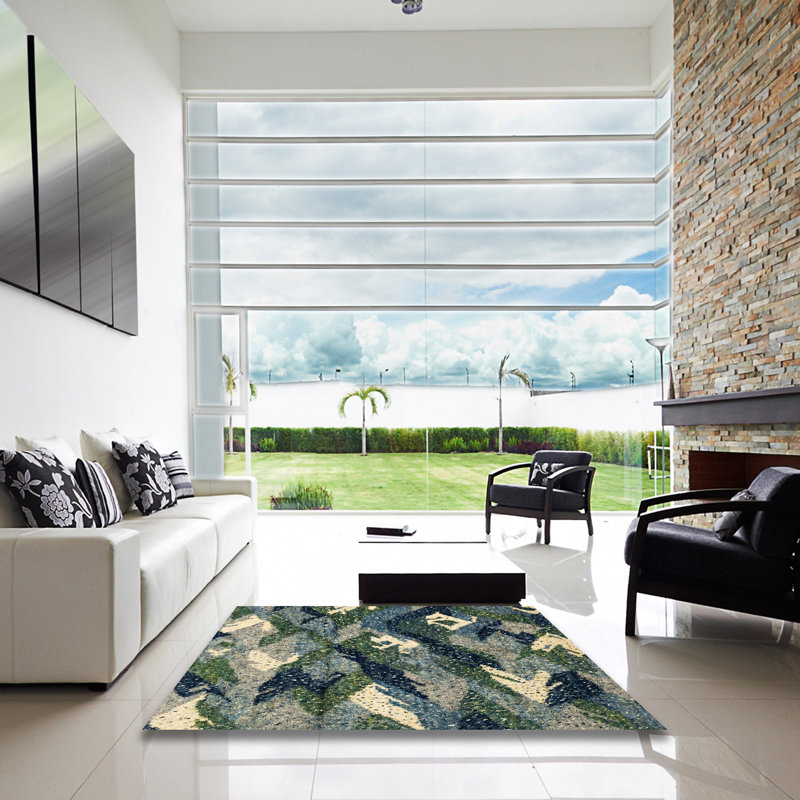 Abstract Indoor Rug, Square 7'