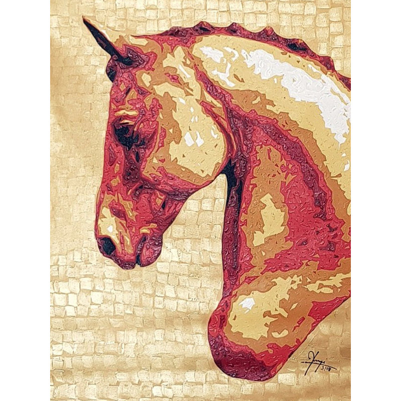 Tête de cheval | Acrylique sur toile | Par Yogi Kumar
