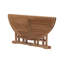 5pc Raffaello Teak Folding Armless Chair Dining Set with 48" Round Drop Leaf Table