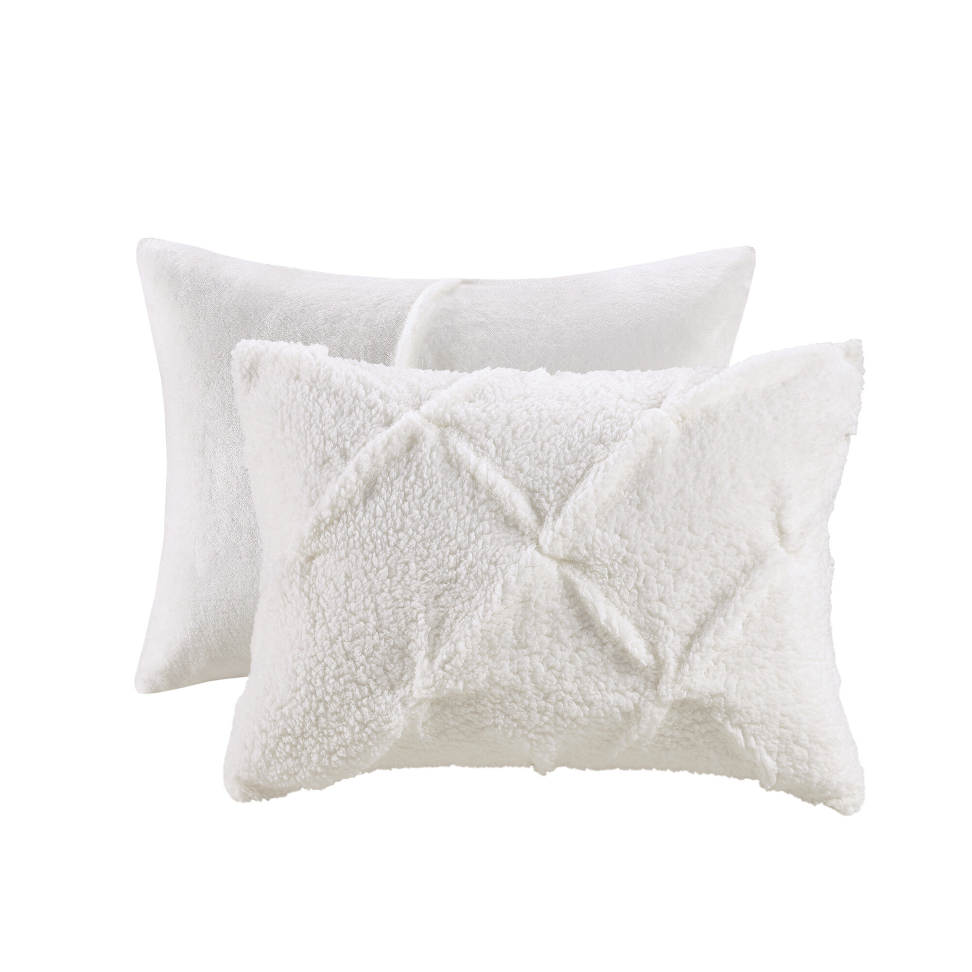 The Soft White Pintuck Throw Pillow