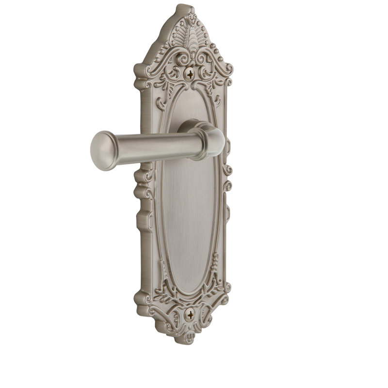 Grand mannequin Grandeur Grande Victorian Plate avec levier Georgetown, Droitier, Nickel satiné