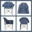 Chaise de camping surdimensionnée Shabrie, chaise pliante entièrement rembourrée avec soucoupe lune-1593276499