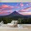 Papier peint adhésif auto-adhésif moderne pour la chambre à coucher Peel and Stick L 100 "x l 144" avec paysage de montagne-127343666