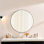 Miroir de salle de bain noir de 36 pouces, style américain, verre flotté haute définition, cadre rouillé, conception innovante de mur sécuritaire, métal étroit étroit