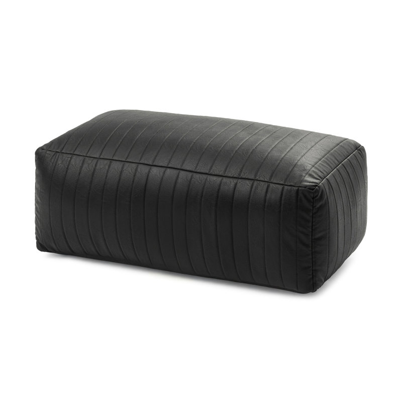 Pouf rembourré 17 po Florence, Noir, noir, noir, noir