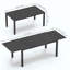 Table de salle à manger extensible pour l'extérieur, plateau extensible à 3 panneaux, structure en aluminium antirouille avec pieds réglables en hauteur-1039995682