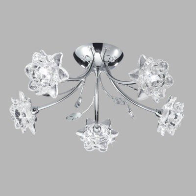 Chaffins Glass Semi Flush Mount