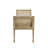 Martha Stewart Bedford Isla Tufted Upholstered Accent Bench with Cane Sides and Wood Frame