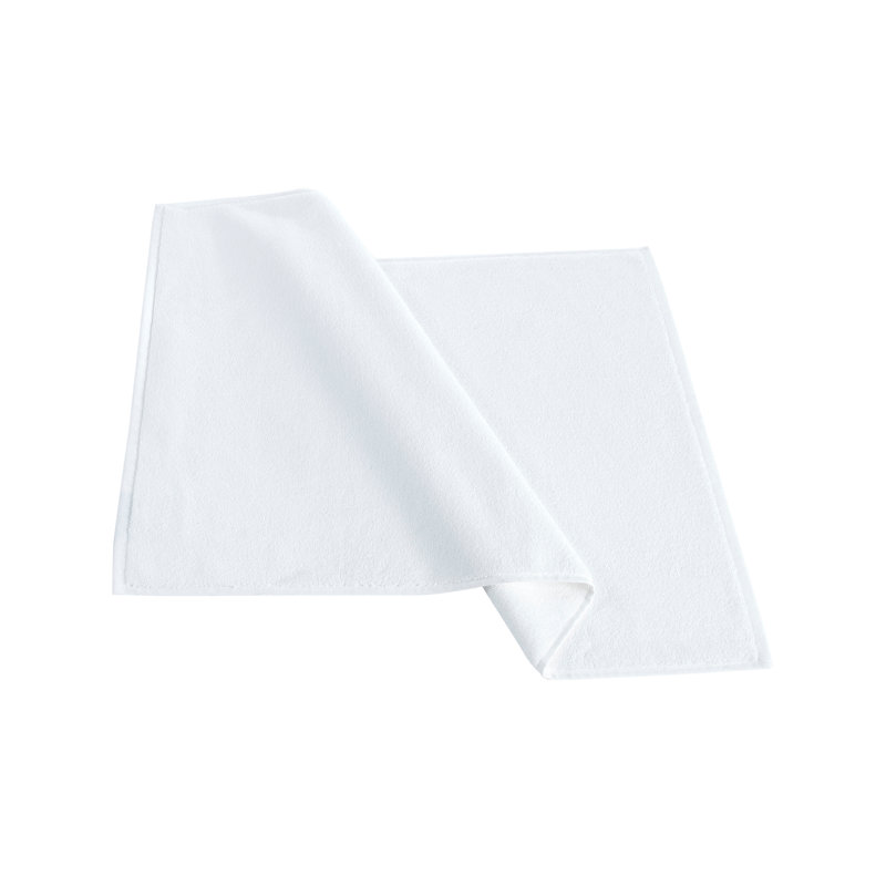 Mac 2 Pcs Turkish Bath Mat Set, White