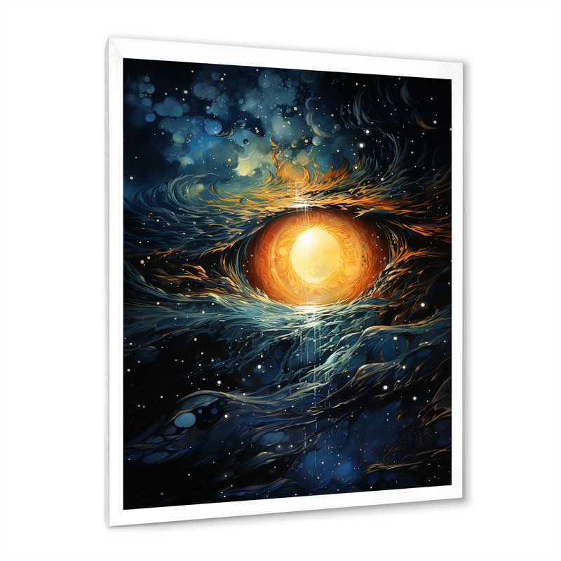 Galaxy Interstellar Eye III - Galaxies, reproduction sur toile, Cadre photo blanc, H 40 po x l 30 po x P 1,5 po