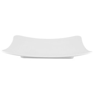 Assiette plate carrée en mélamine texturée 11,75 po GET ML-64-W
