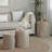 Set Of 3, Rounded Wood Coffee Tables, End Tables, Plant Stands-650382620