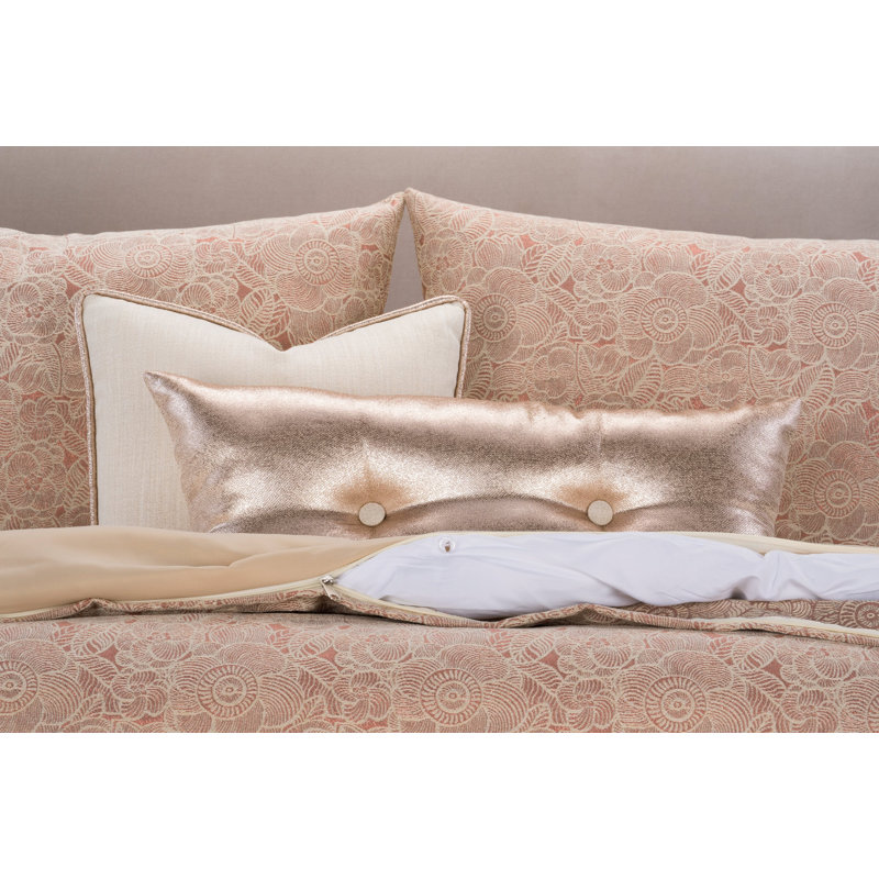 Deco Duvet Cover & Insert Complete Designer Set, Rose, Queen Duvet Cover + 4 Shame + 4 Throw Pillows