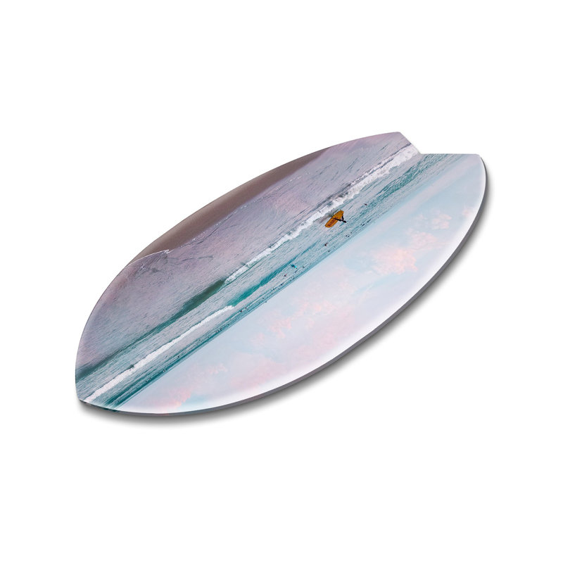 Surfing Lifeguard Decorative Acrylic Skimboard by Oliver Gal