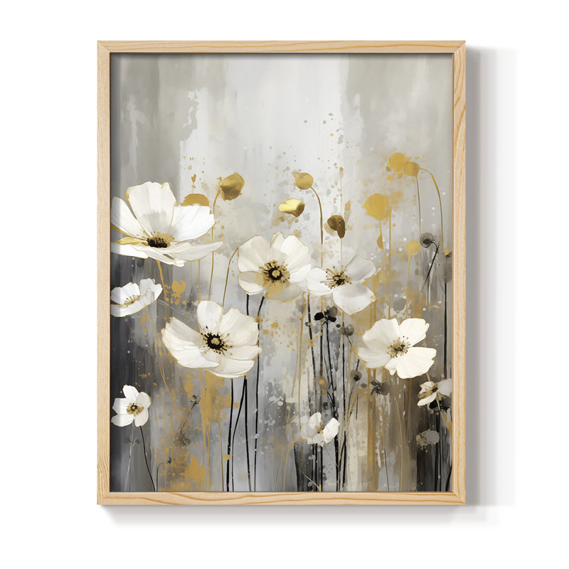 Reproduction encadrée FLORAL Series CDXIX - bois massif, H 11 po x l 9 po