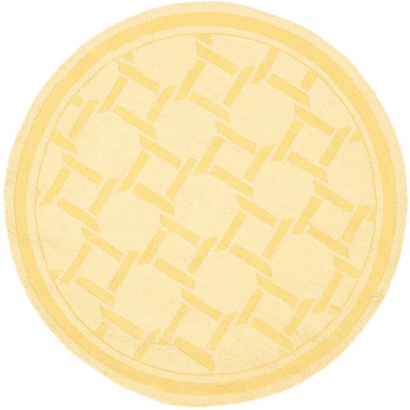 Resort Martha Stewart Hand Tufted Wool Pile Geometric Rug, Round 4'