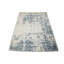Tapis rectangulaire bleu / beige tissé à la main