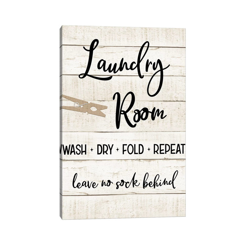 Laundry Pin I par impression, Toile tendue, H 18 po x l 12 po x P 1,5 po