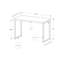 Bureau d'ordinateur, bureau personnel, ordinateur portable, travail, stratifié, métal, contemporain, moderne