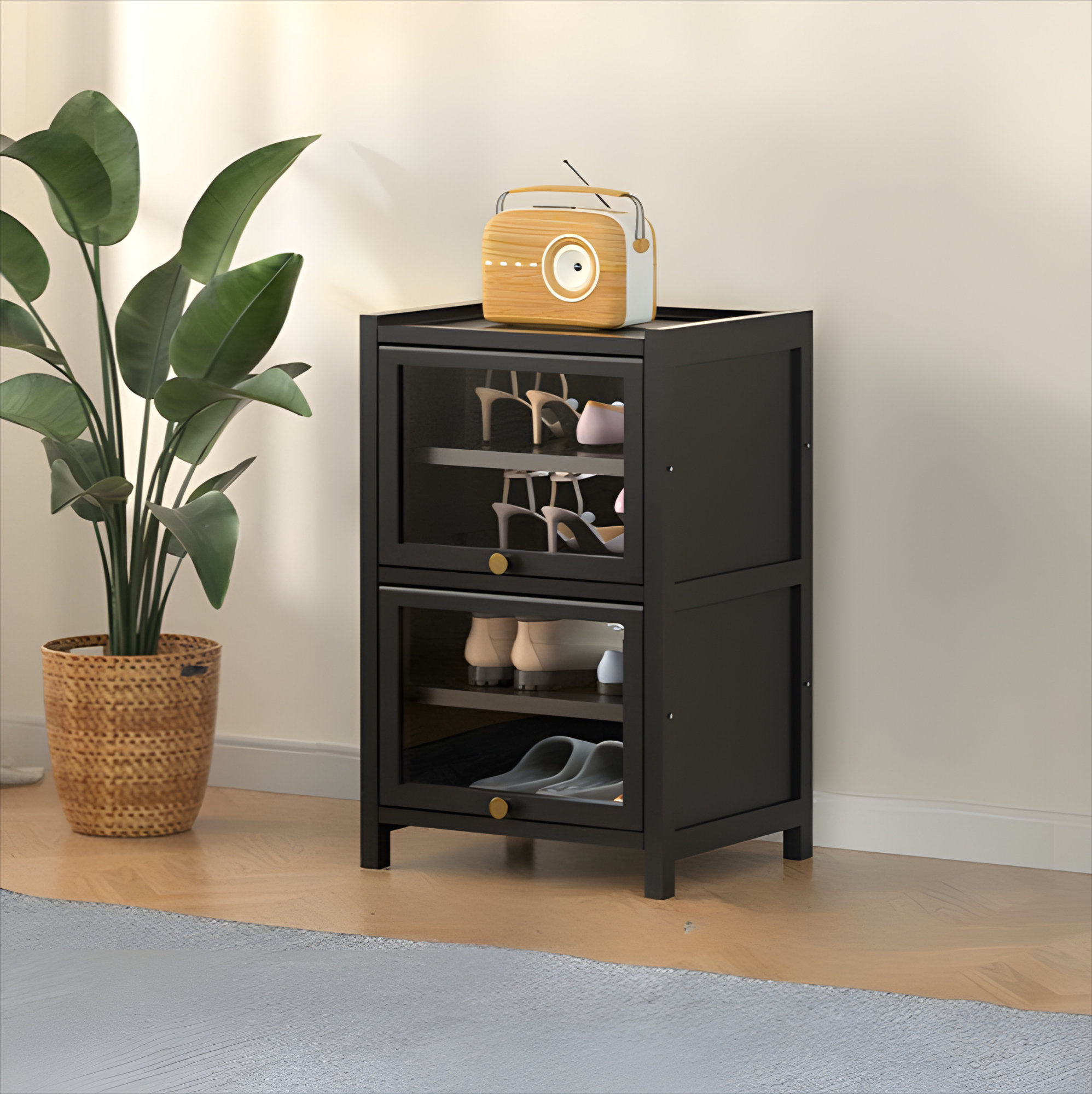 11Layer Breathable Bamboo Shoe Storage Cabinet