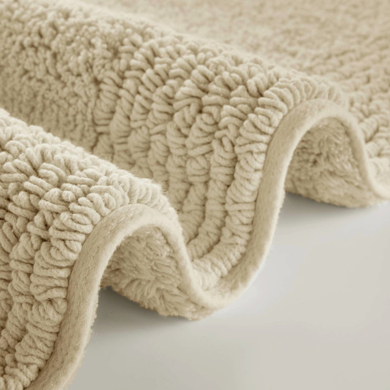 24X60" 3000 Gsm Reversible 100% Cotton Natural Heavyweight Bath Rug With Feel And - 1 Pcs Machine Washable Feature Medium Pile 0.5