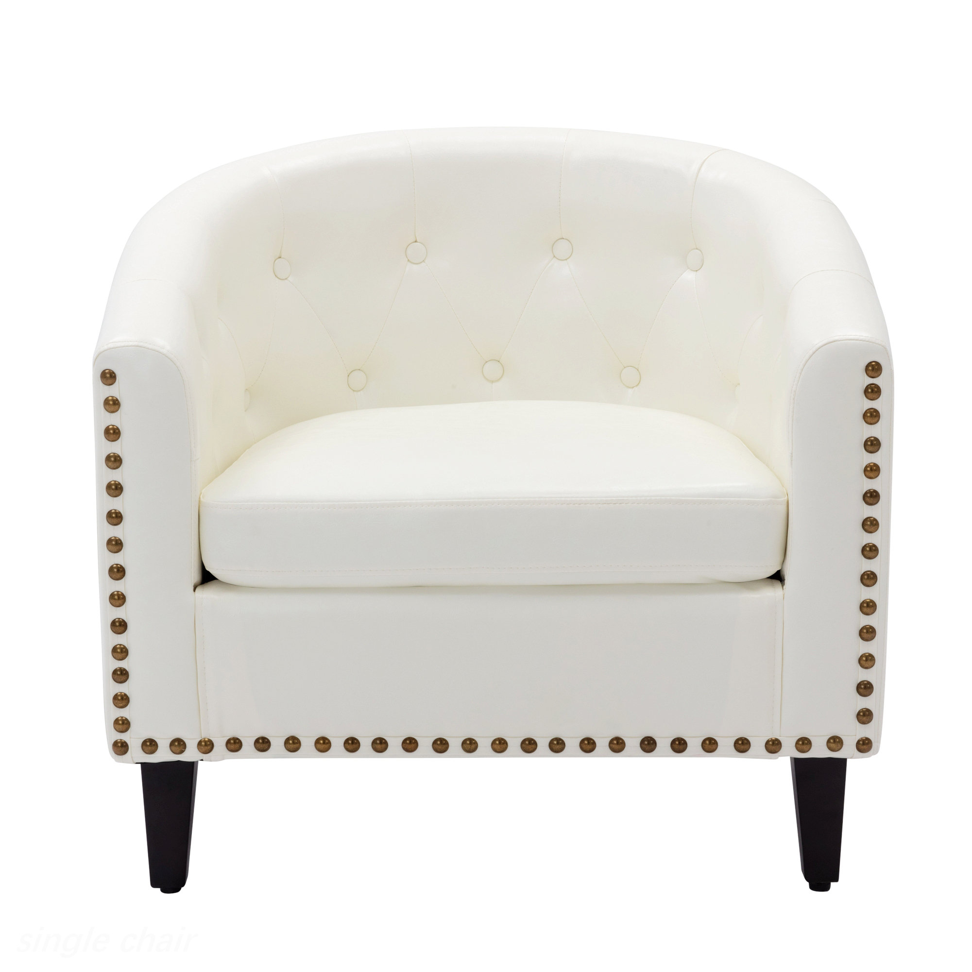 Red Barrel Studio® Practical Accent Chair, Tufted Barrel Chair, Living