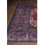 Tapis bleu marine à motif rétro tissé-1130491542