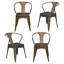 Fauteuil avec dossier à latte de métal Natascha-21415321